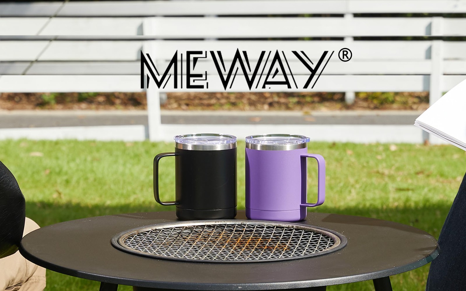 4 Pack 12oz Stainless Steel Mugs Insulated Tumblers Sliding Lid Travel Camping C