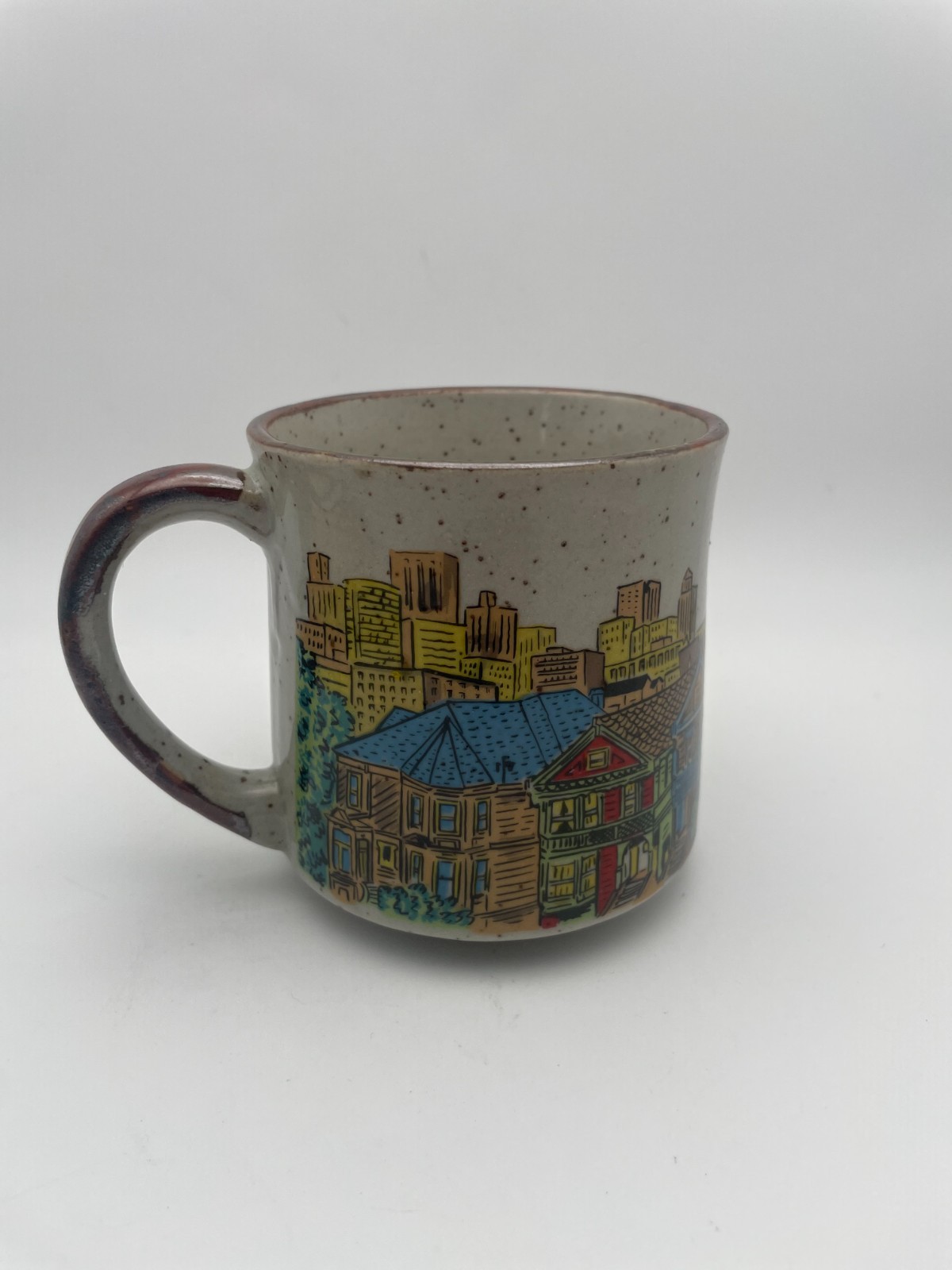 Victorian Architecture of San Francisco Traditional House Mug 1970s 12oz Cup C85