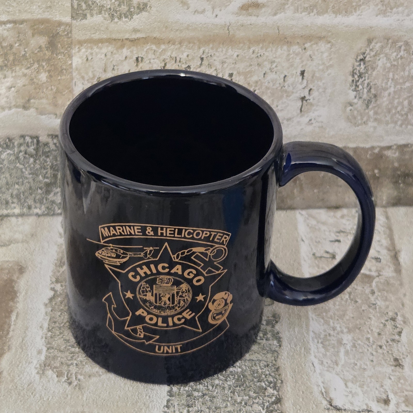 Chicago Police Marine & Helicopter Unit Coffee Mug Cobalt Blue