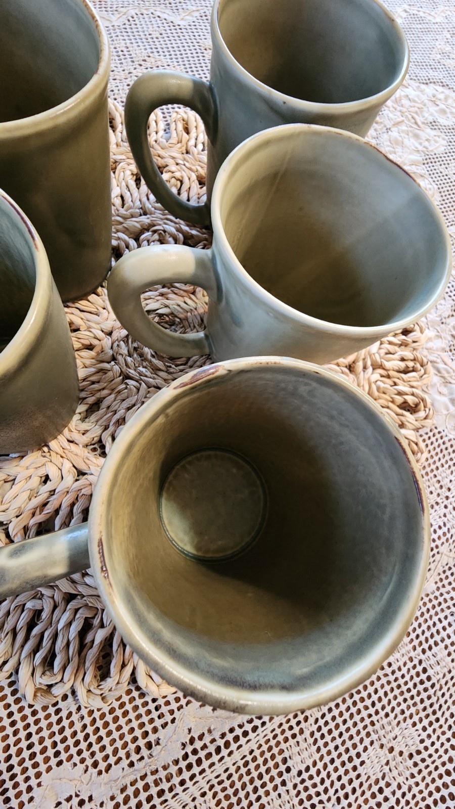 Coffee mugs – Vance Kitira Contour Herbal Green Mugs 4×3″ 10oz Set Of 5
