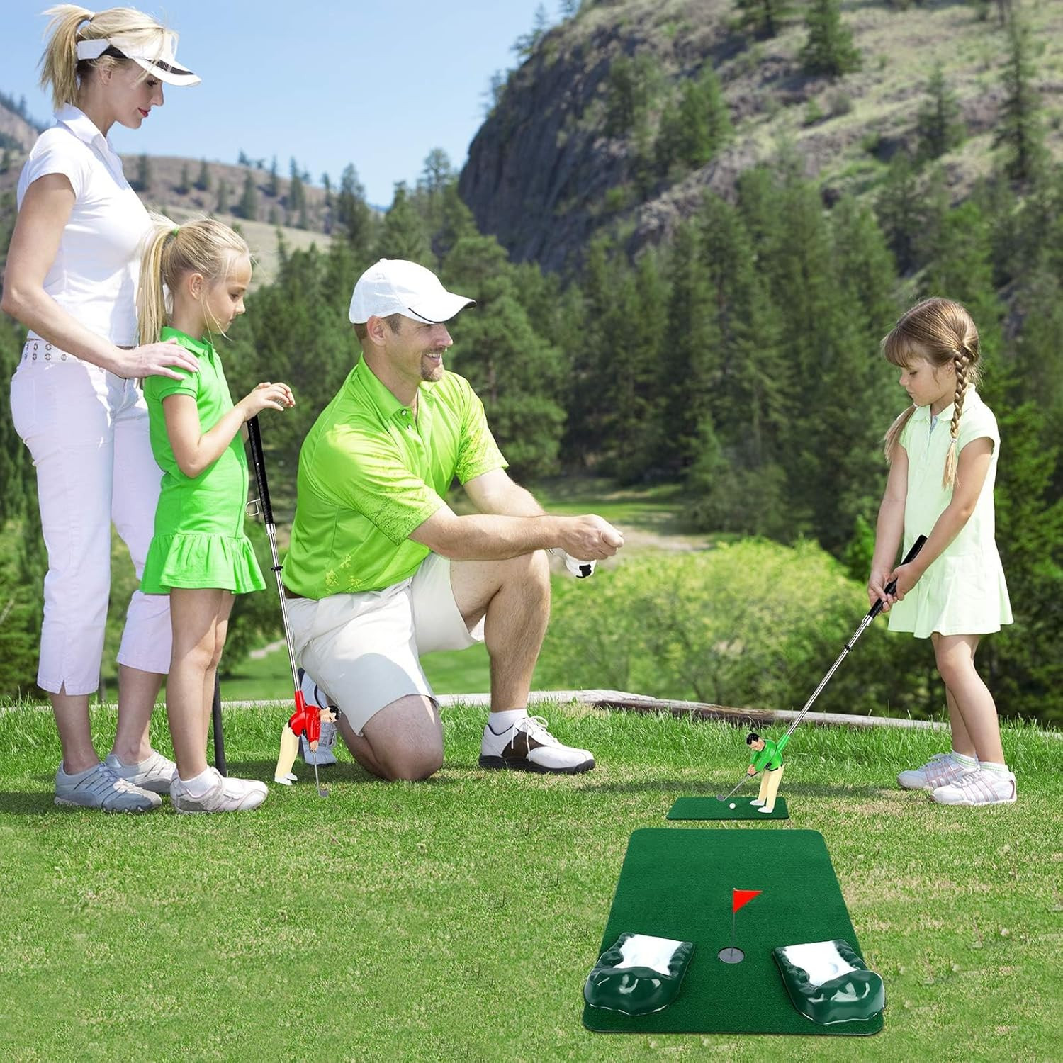 Mini Golf Toys for Kids/Adult, Retirement Gift Two Mini Golfers for Parent-Child