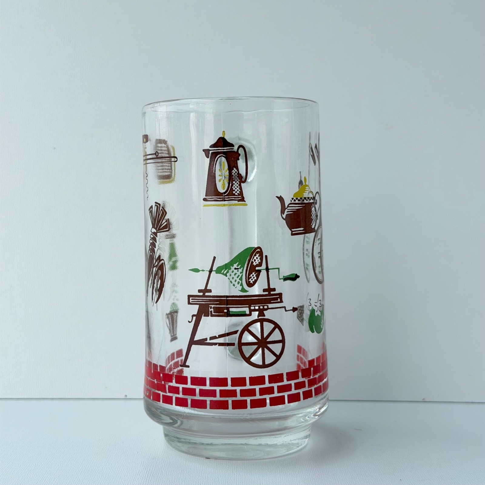 Vintage 50s Hazel Atlas Lobster BBQ Glass Beer Stein Mugs Set of 3 MCM Retro