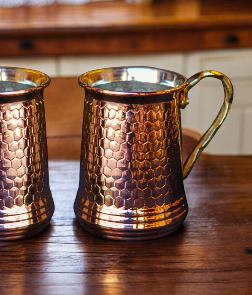 Pure Copper Beer Mug 15oz Moscow Mule Mug Cup, Unique Beer Mug, Copper Drinkware