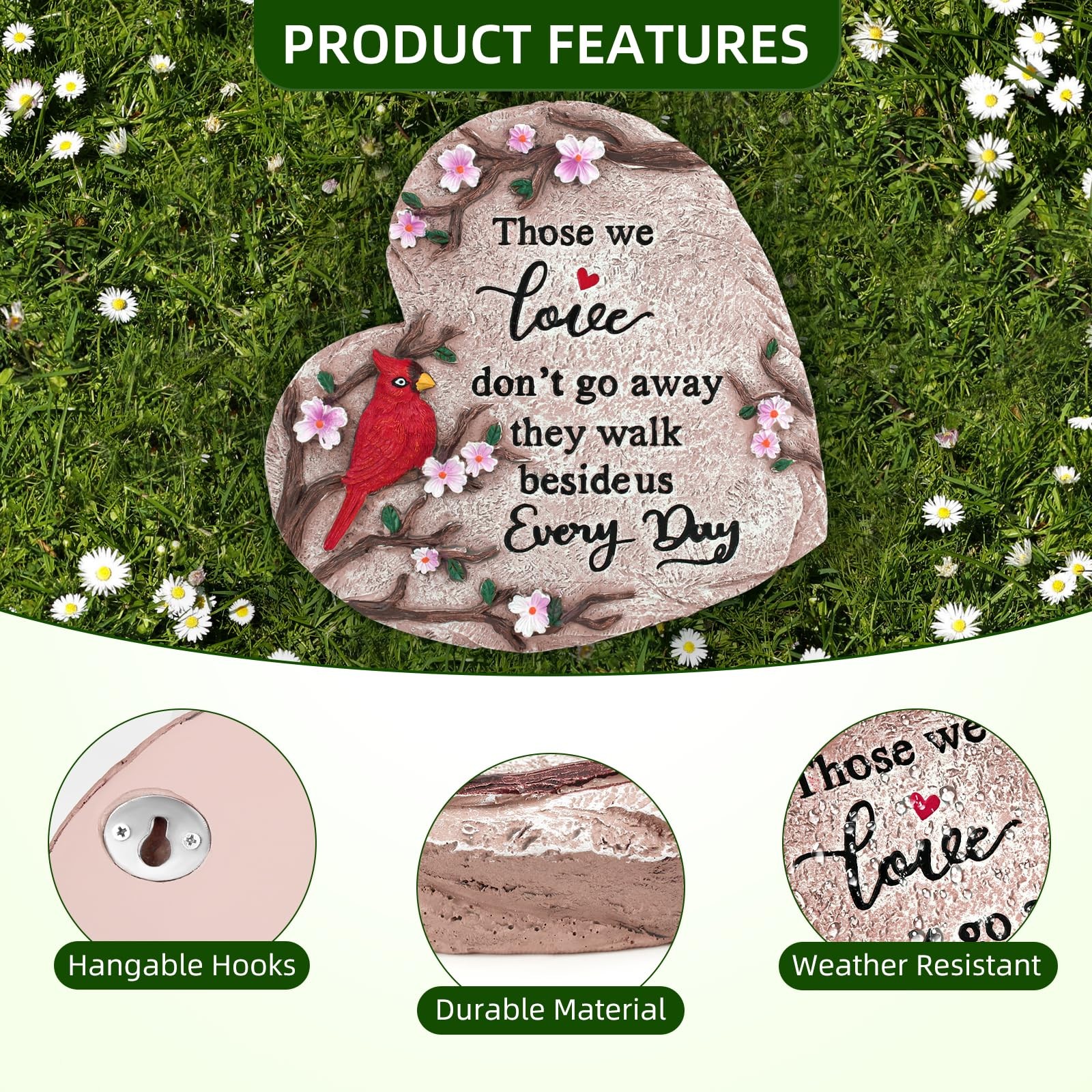 Sympathy Gifts for Loss of Loved One, Memorial Garden Stones in Memory of Lov…