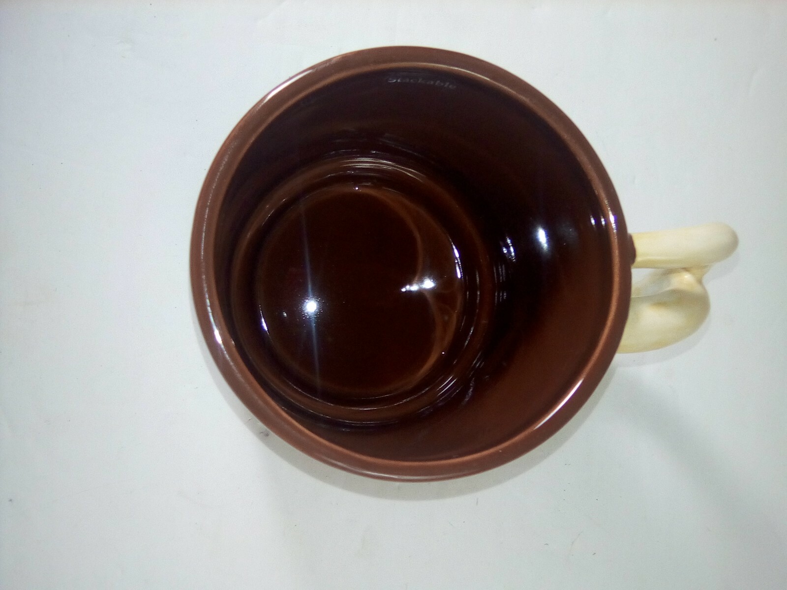 Big Sky Carvers Deer Antler Handle Pottery Ceramic Coffee Mug 16.0 oz.