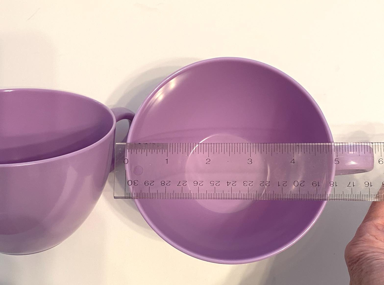 Huge 20oz BODUM Jorgensen Switzerland Design Purple Melamine Cereal Cup Mug Set
