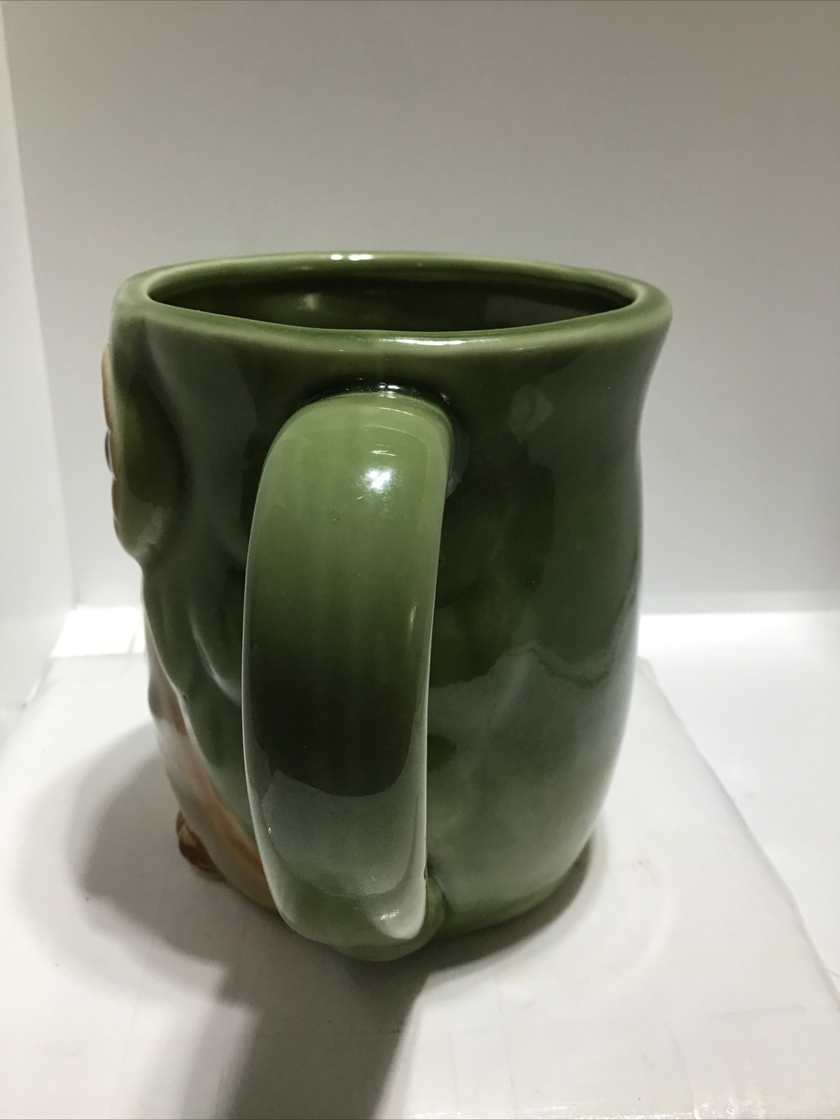 OWL COFFEE MUG. EMBOSSED OWL MUG. Art Deco 3D Mug. B224