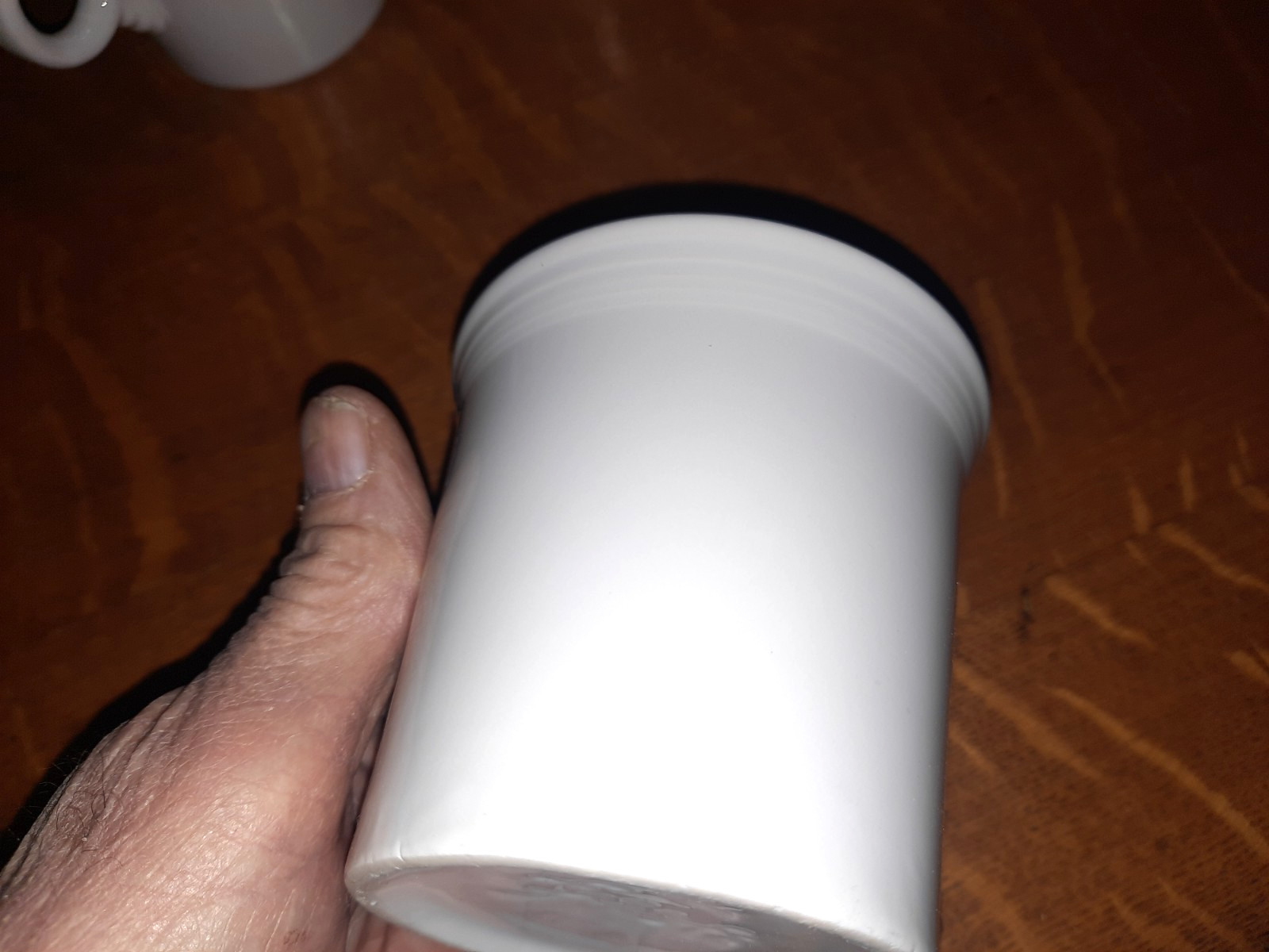 Set of 4 Laughlin Fiesta Ware Ring Handle Mugs, White