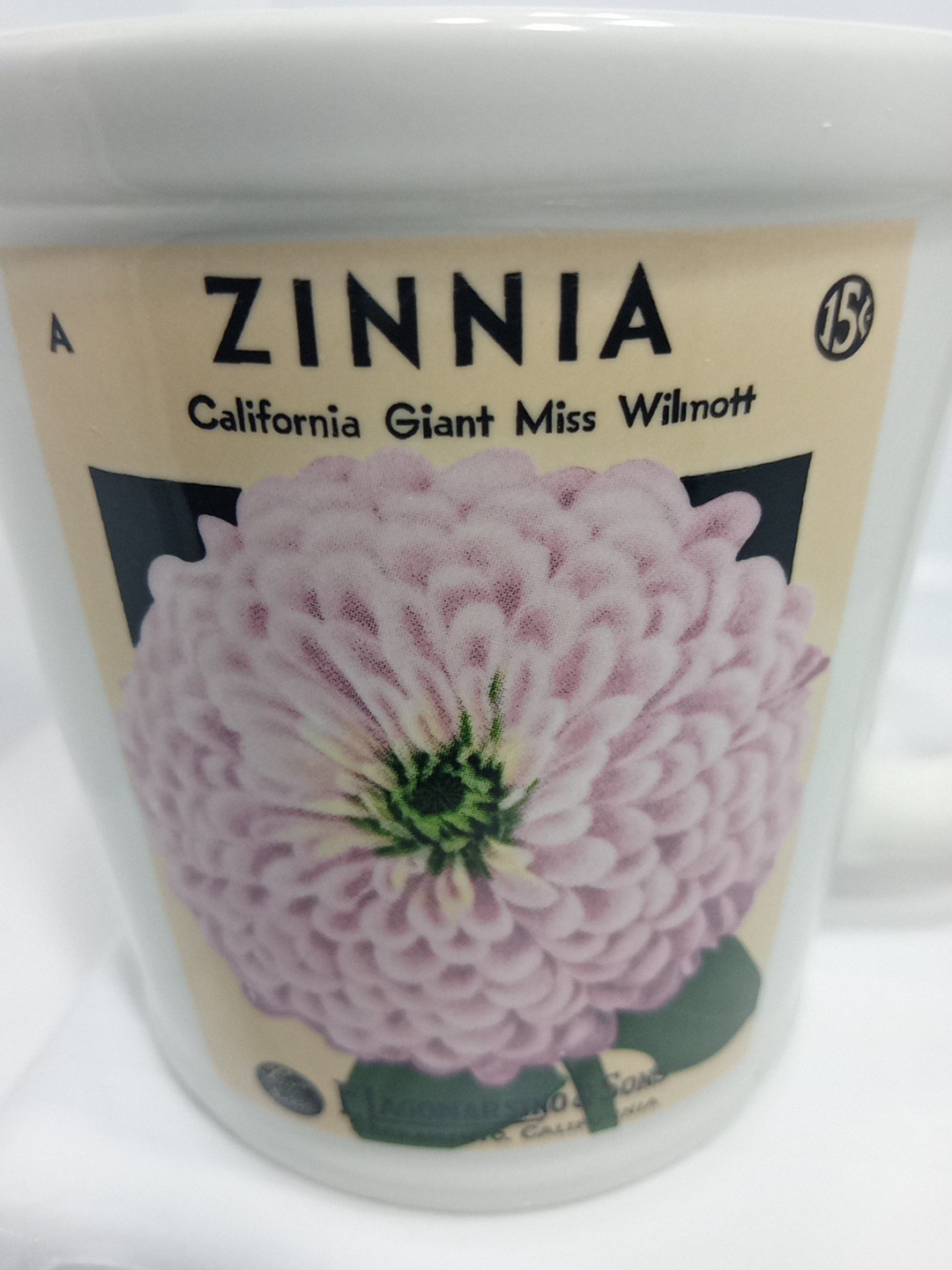 ZINNIA MUG. ZINNIA COFFEE MUG. ZINNIA FLORAL DECO MUG. B403
