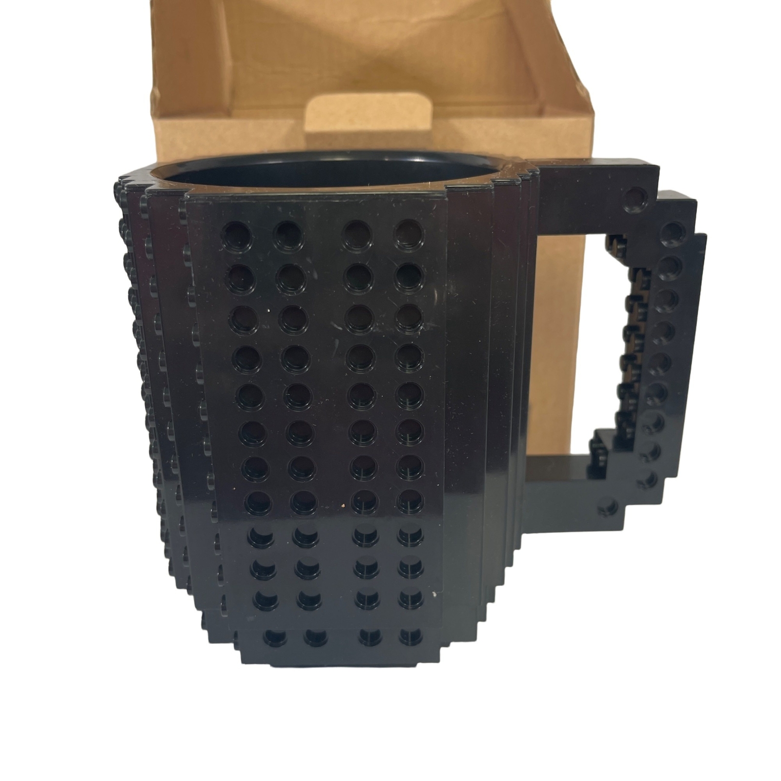 Triumphic Build-On Brick Mug Black – Some Blocks included see Photo