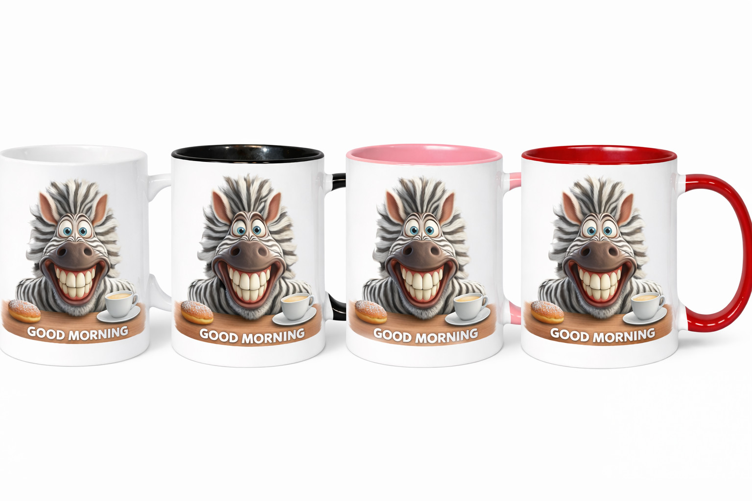 Funny Good Morning Zebra Mug Cute Animal Coffee Cup 11oz 4 Colors