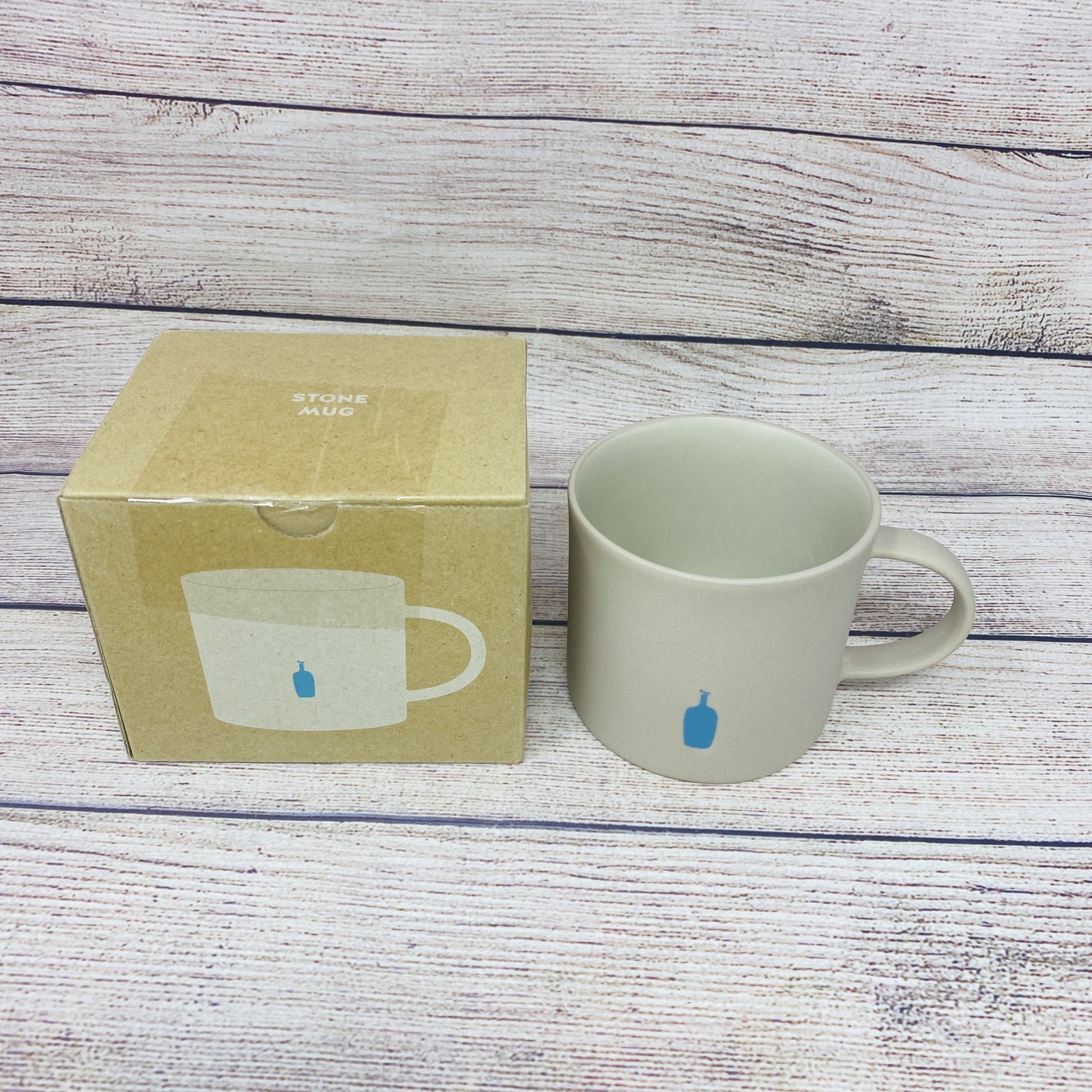 Blue Bottle Coffee Moheim Stone Mug Beige Greige Minimalist Coffee Tea Cup NEW