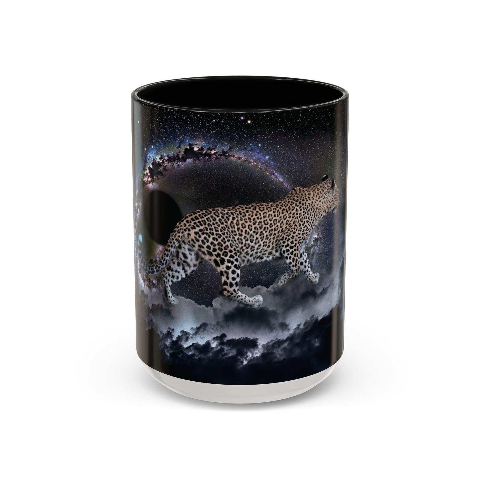 Leopard Night Sky Mug | black Accent Coffee Mug 11 oz 15 oz