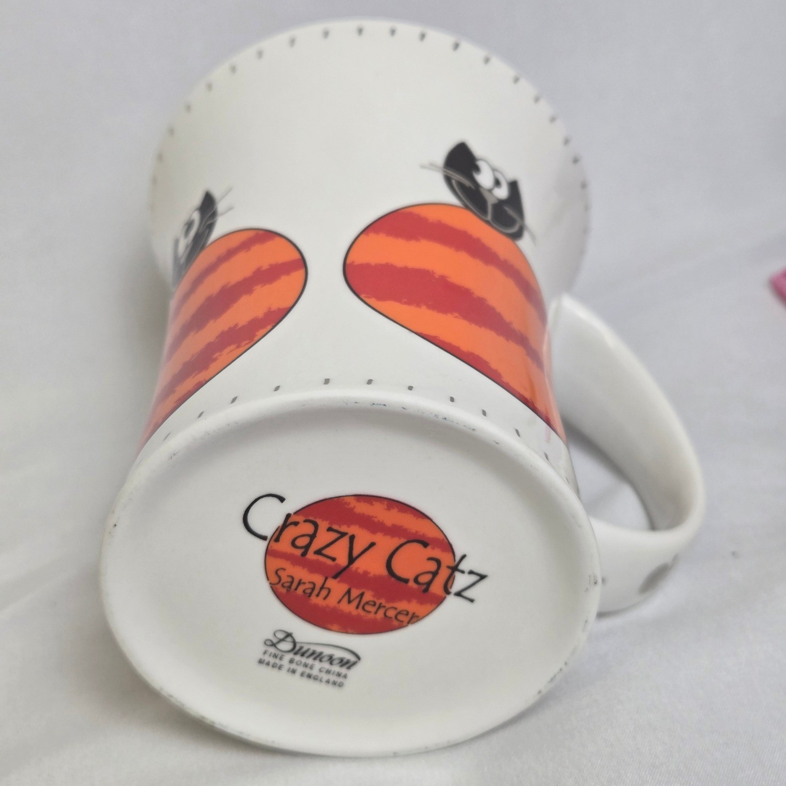Dunoon Crazy Cats Sarah Mercer Fine Bone China Cup With Handle England White