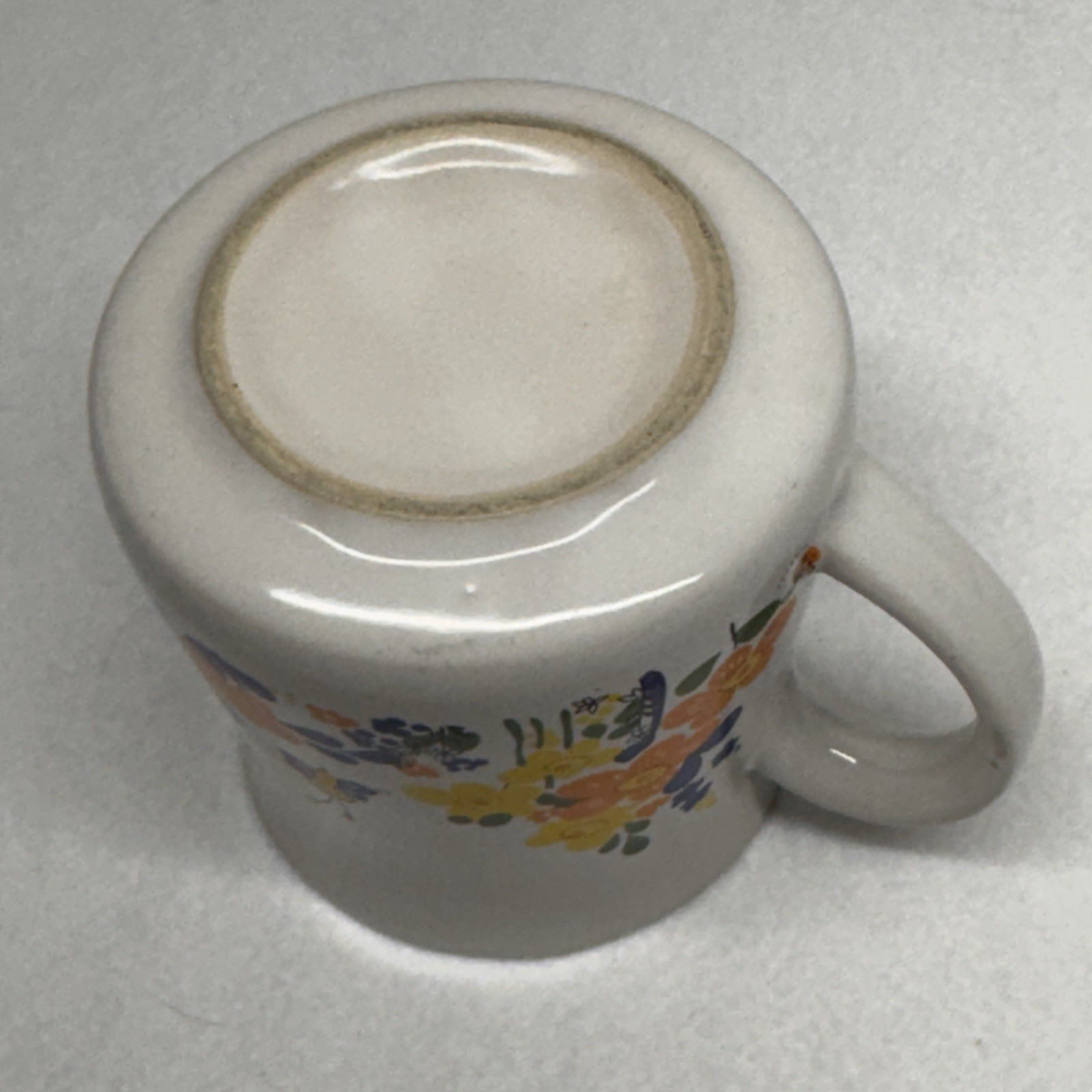 Unbranded Sisters Floral Coffee Mug Women OS White Retro Bumblebee Cottagecore