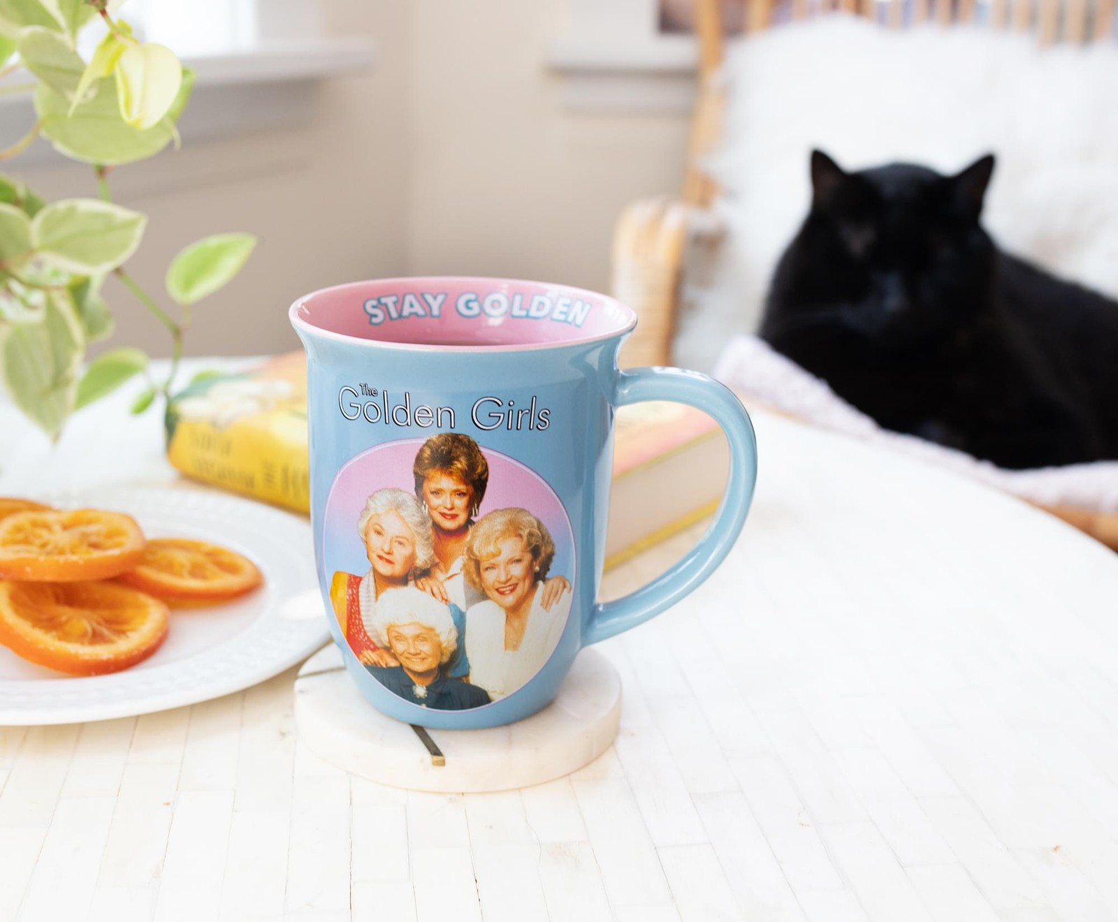 The Golden Girls “Stay Golden” Wide Rim Ceramic Coffee Mug | Holds 16 Ounces