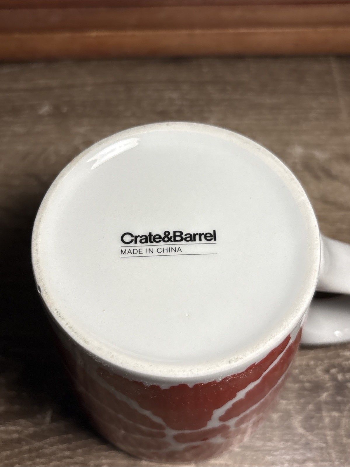 Crate & Barrel 2013 Holiday Mug Red Bow Flower Christmas Holiday Mug 16oz Set