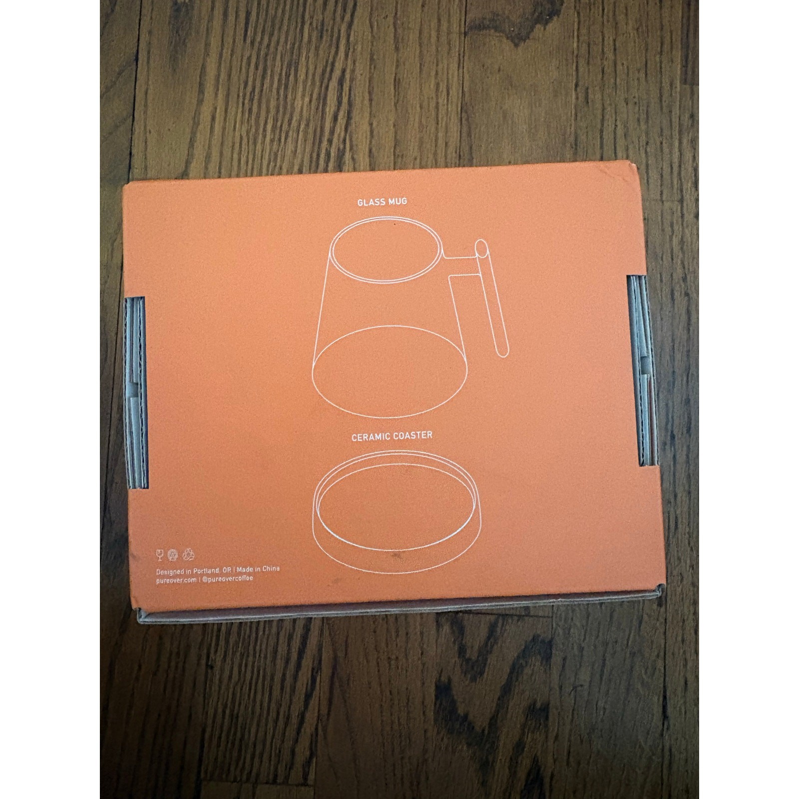 PURE OVER signature glass mug NEW