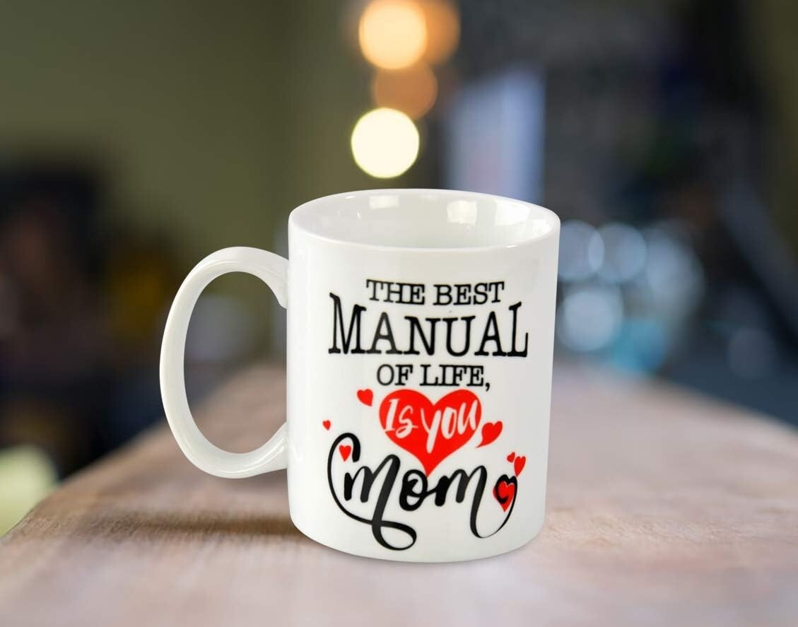 Home-X Best Life Manual Mom Ceramic Coffee Mug – Mother’s