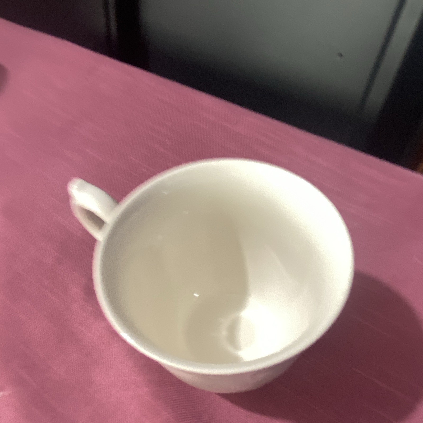 Mikasa Renaissance White Embossed Decorated Ceramic Coffee Cup 4 fl oz D4300