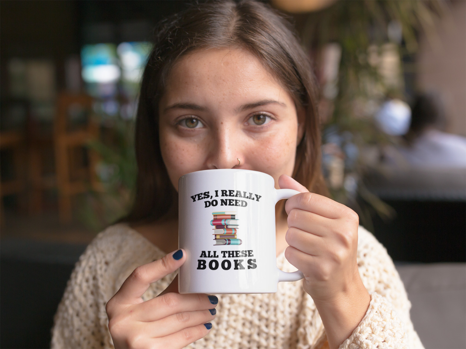Book Lovers Gifts. Yes I Really Do Need All These Books 11 oz Mug Librarian Gift