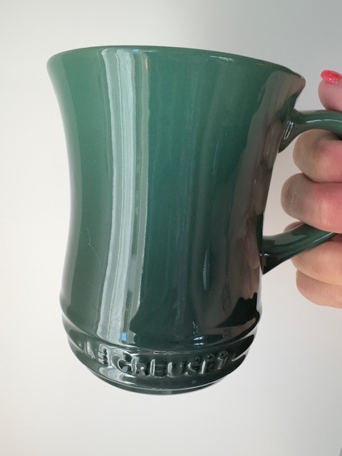 Le Creuset Stoneware Dark Green Flared coffee/Tea Mugs 14oz (Set of 4)