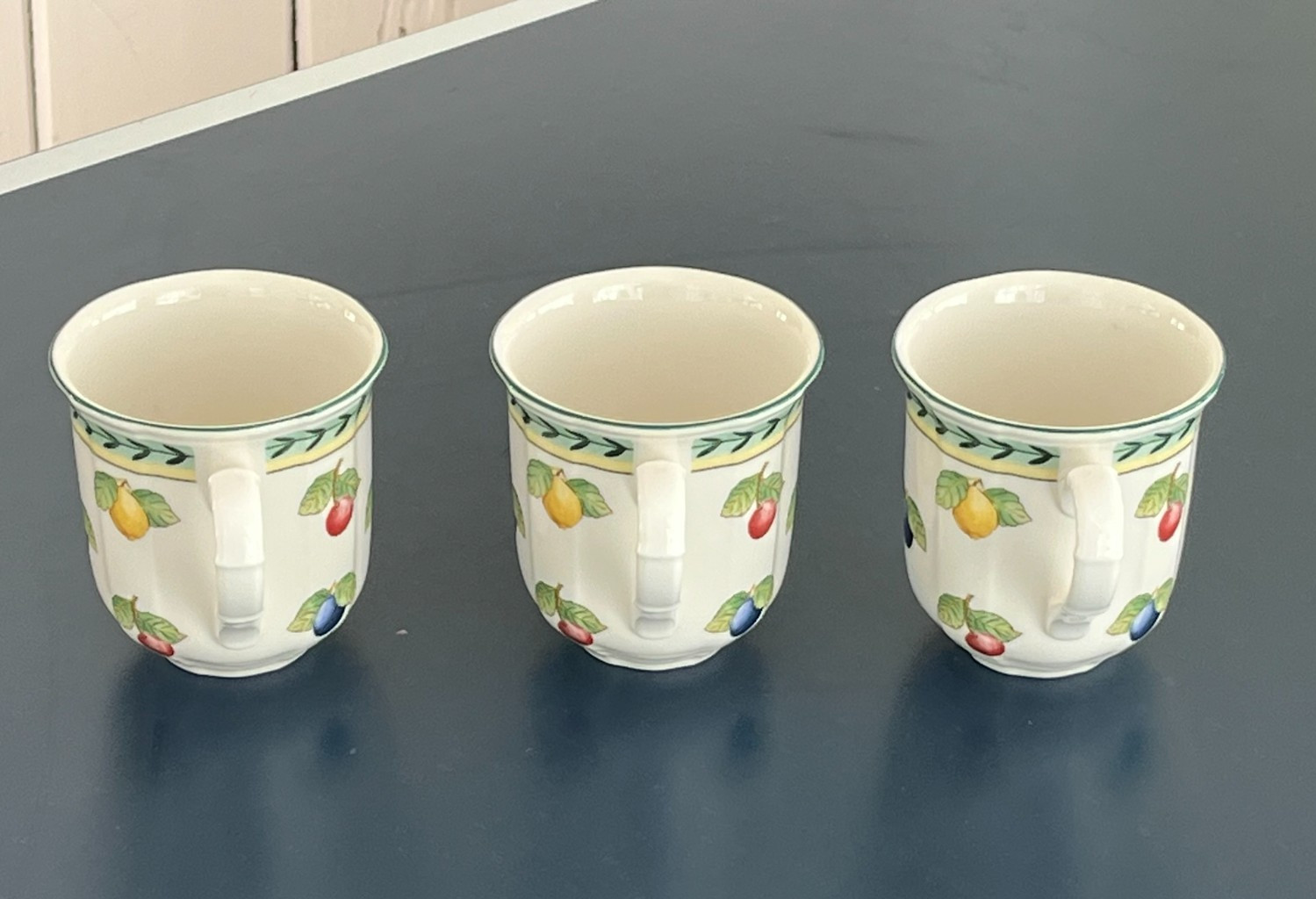 VILLEROY & BOCH LUXEMBOURG FRENCH GARDEN FLEURENCE 3 REGULAR SIZE MUGS