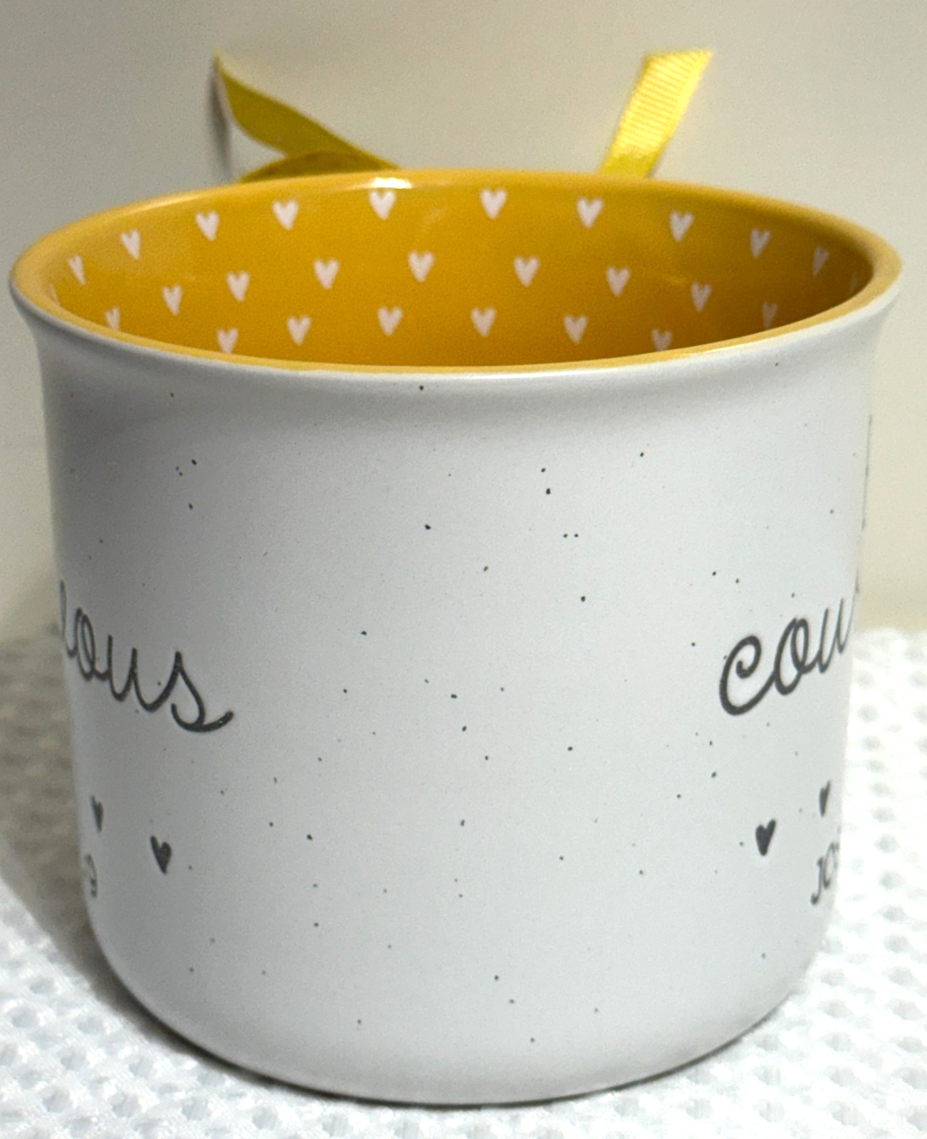 Dwell Studio 23oz. “Be Courageous Joshua 1:9” Ceramic Mug #676