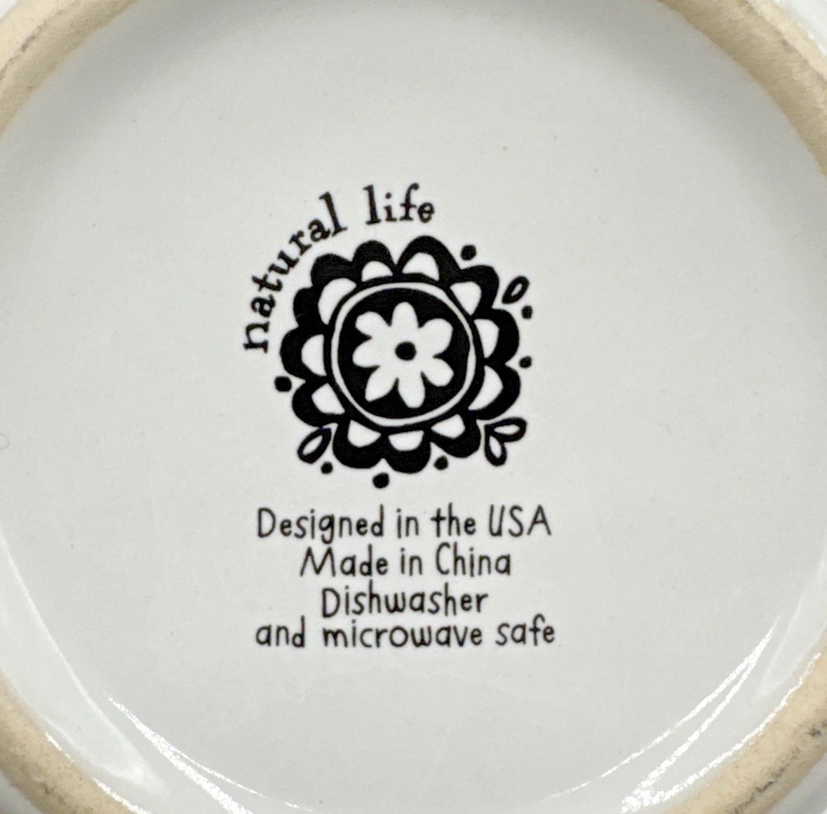Natural Life “A Wise Girl Once Said.” Quote Floral Distressed Ceramic Coffee Mug