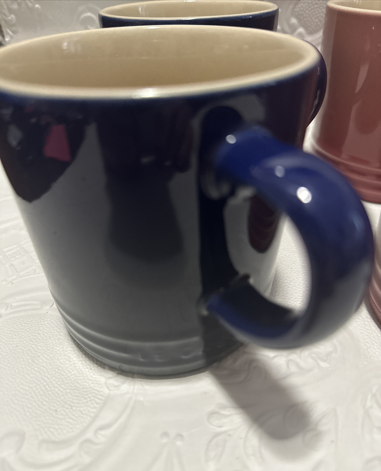 Le Creuset Rose,Caribbean,indigo Mugs 6 Mixed Color Set