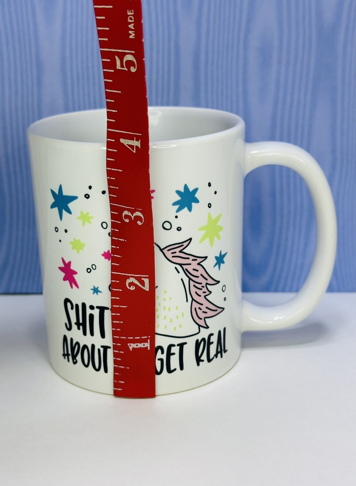 Unicorn Sh*t’s About To Get Real Coffee Mug Cup Funny Fun Office Humor Stoneware