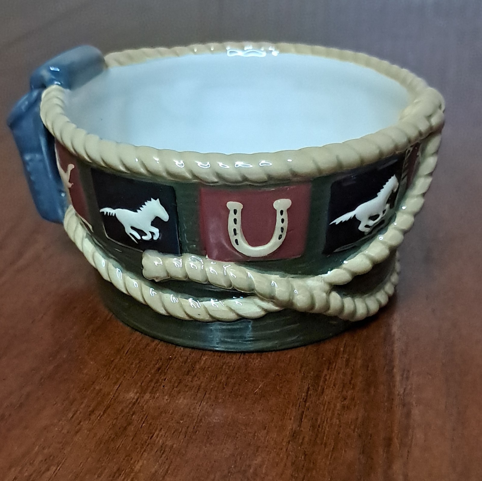 Sonoma Life + Style Happy Trails Western Horse Ceramic Mug 3 fl oz MW/DS Safe