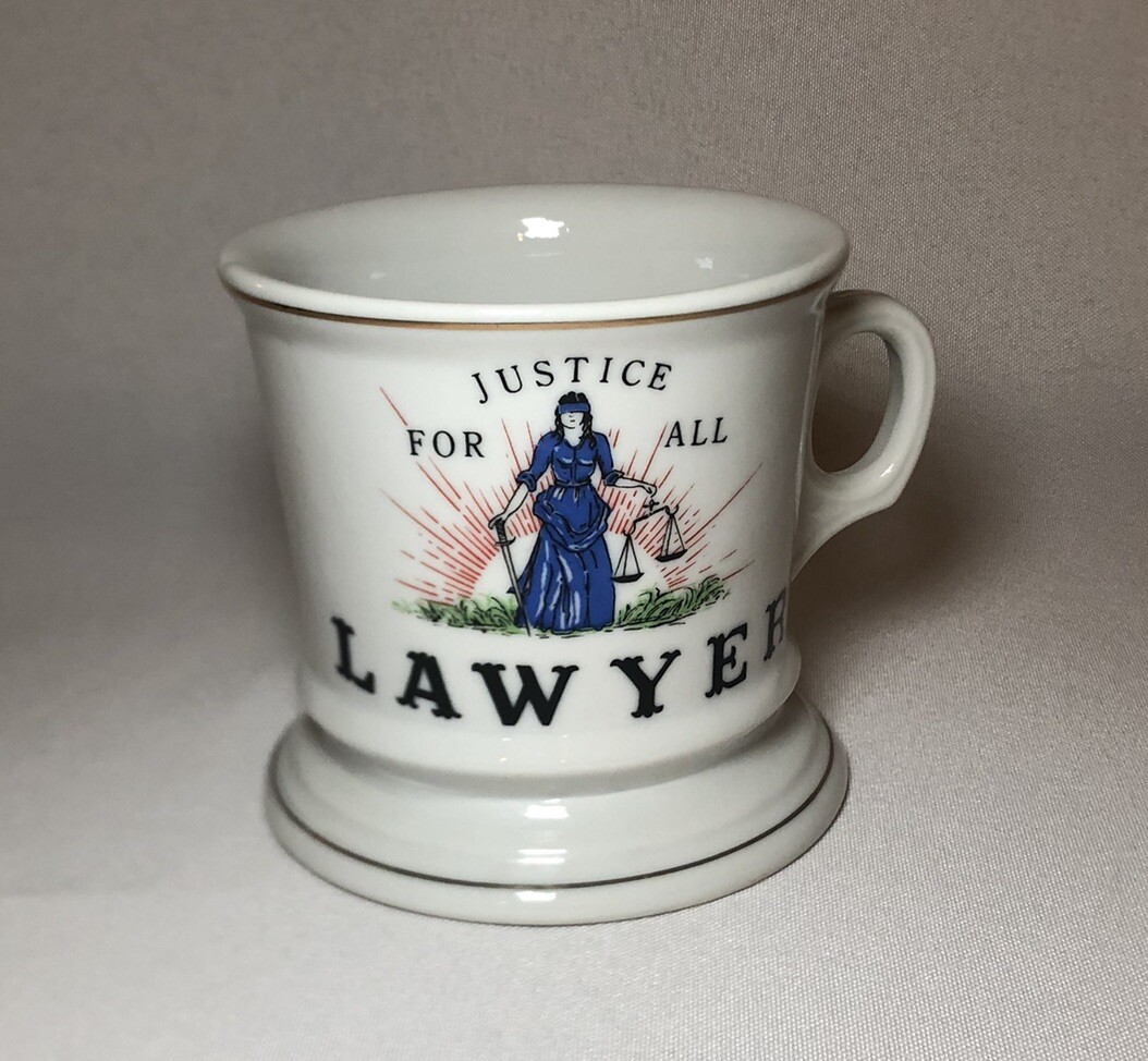 Vintage Lawyer Justice For All Occupational Lady Justice Mug Cup