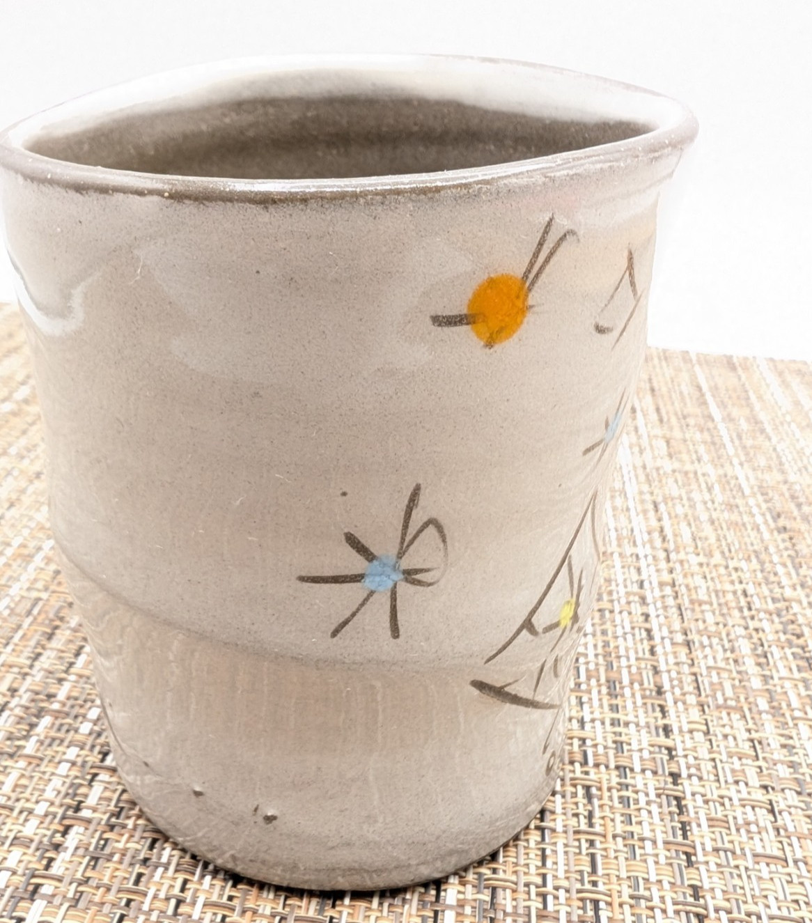 ZPOTS Studio Art Pottery “Shine On” Cup Hand Made Stamped