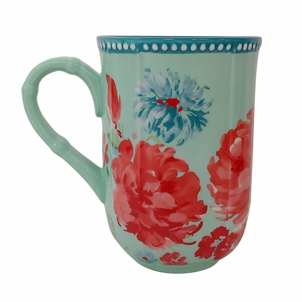 The Pioneer Woman Gorgeous Garden Large Stoneware 23 fl oz Mugs, Set of 4