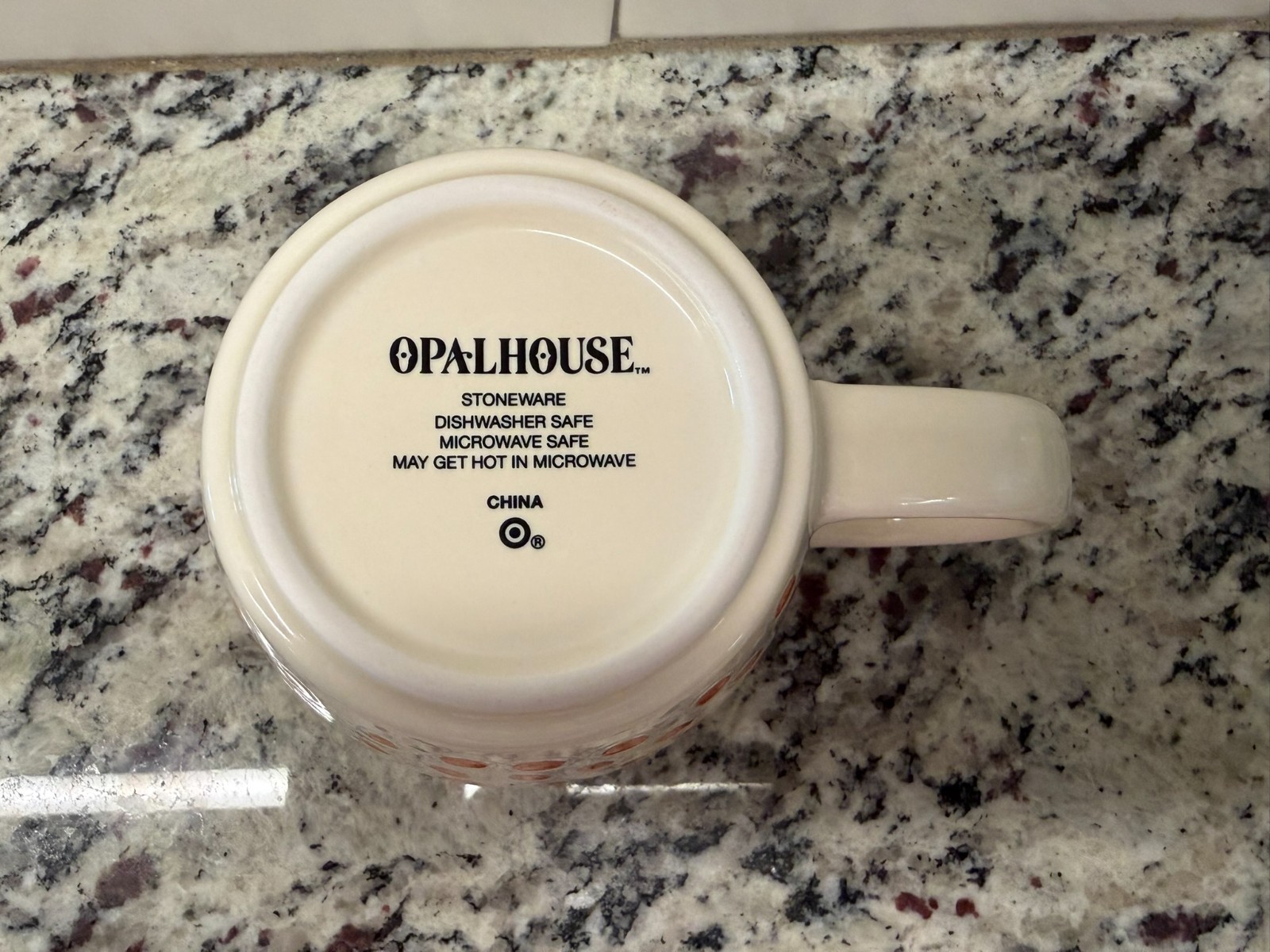 Opal House Polka Dot Coffee Mug Cup Pink Center Target