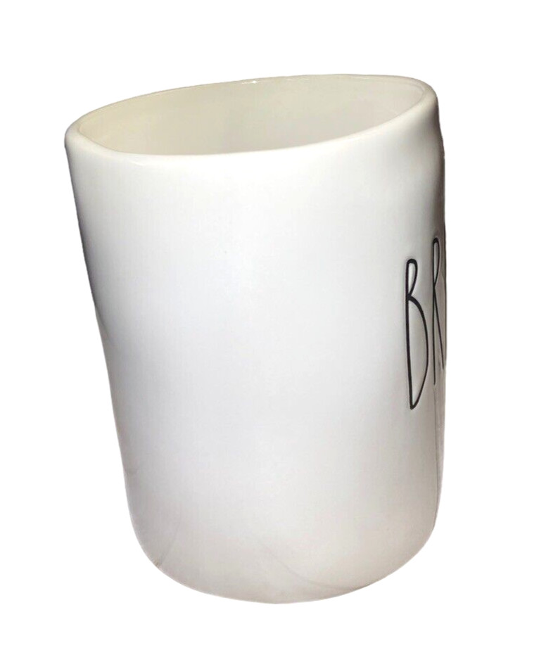 RAE DUNN White Bride Mug Artisan Collection Magenta 185 Wedding Coffee Ceramic