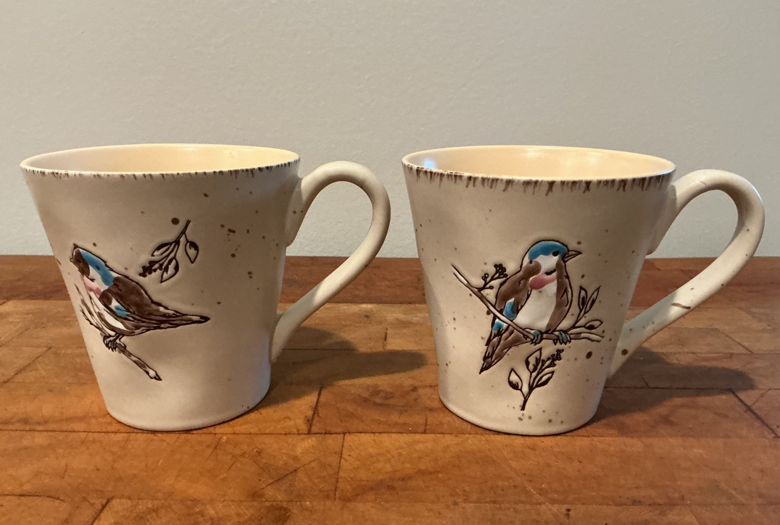 Set of 2 Spectrum Designz 2019 BIRDS ON BRANCH Ceramic Cups/Mugs