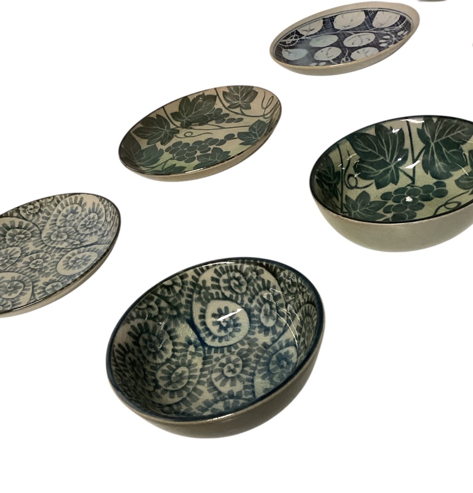 VTG Aito Japanese Dishes Of The Four Seasons Appetizer Plates/Bowls Boxed Japan