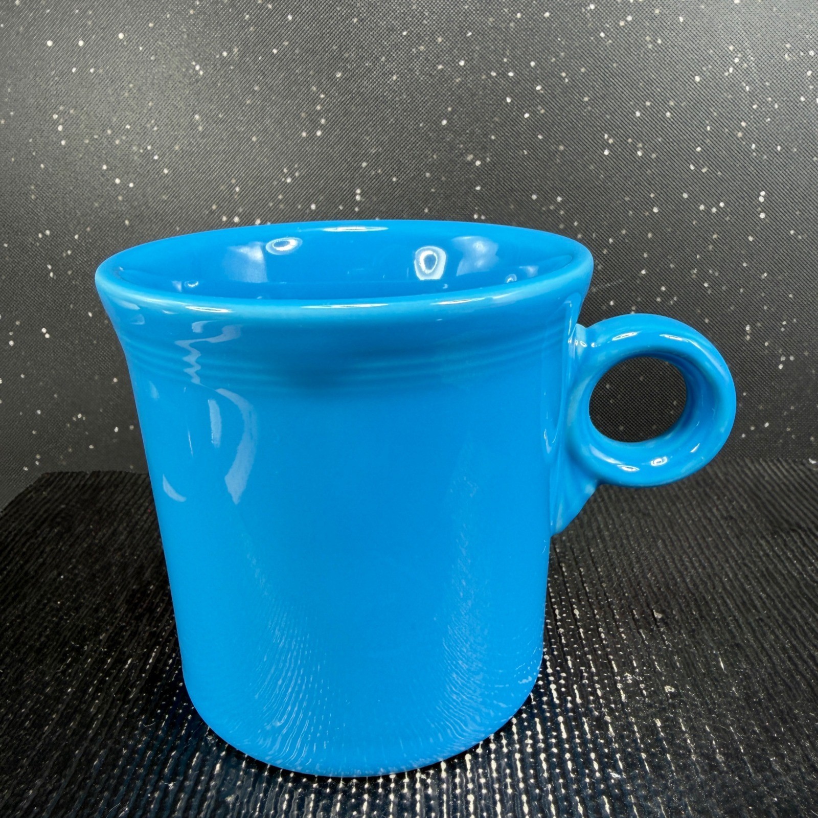 Fiesta Blue Ring Handle Mug Cup Homer Laughlin USA 3.5in Ceramic Coffee Cup