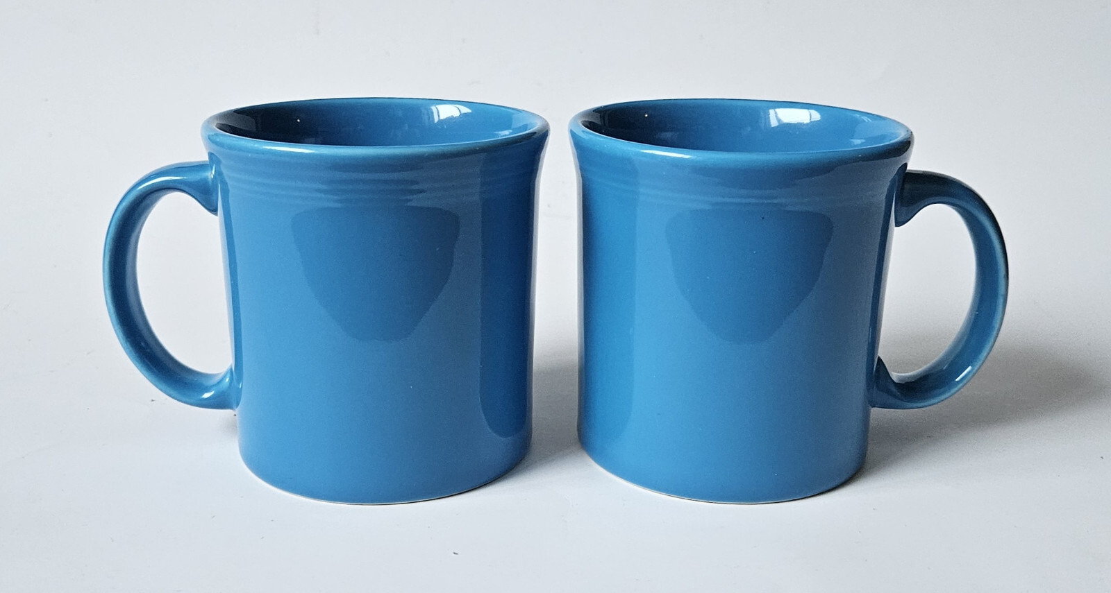 Fiesta Java Coffee Mugs Peacock Blue Pair Set Of 2 Contemporary Fiestaware