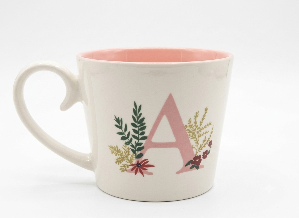 Target Opalhouse Mug Floral Monogram Initial A 16 oz Jumbo Personalized Cup C76