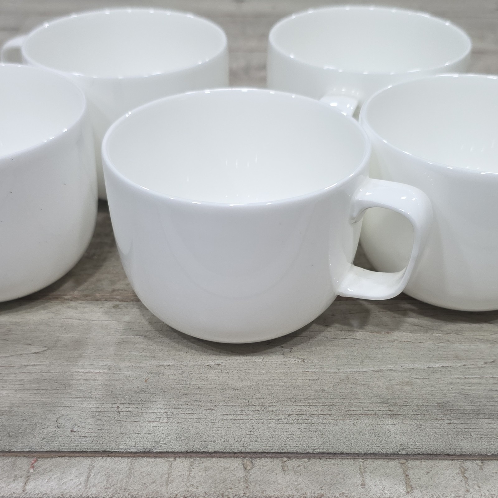 Hotel Collection White Bone China Coffee Cups 10 fl oz Set of 5