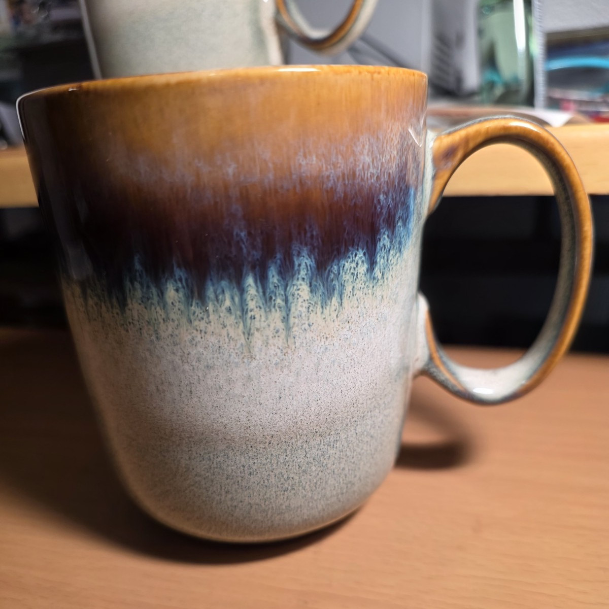 2 Yellowstone Stoneware Mugs, Microwave & Dishwasher Safe. Paramount license.