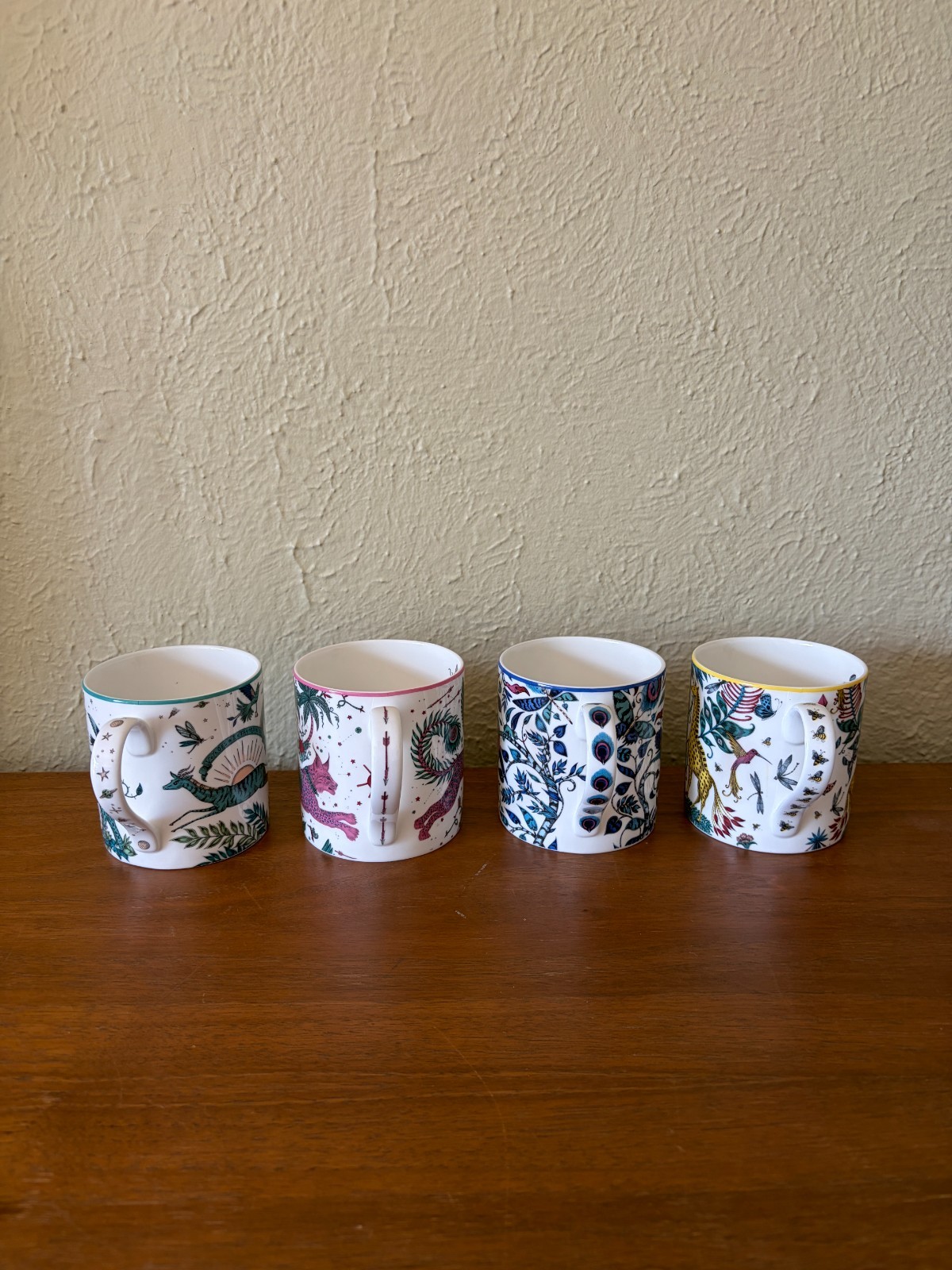 Emma J. Shipley Explorer 4 Mug Set – made of Fine Bone China – Animal/Nature
