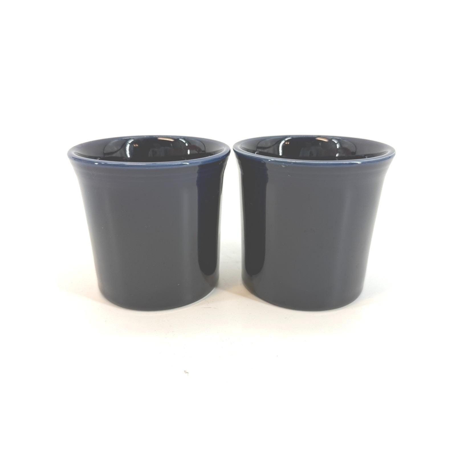 Fiesta Coffee Mugs Set of 2 Cobalt Blue Ring Handle Ceramic 8oz Regular Size