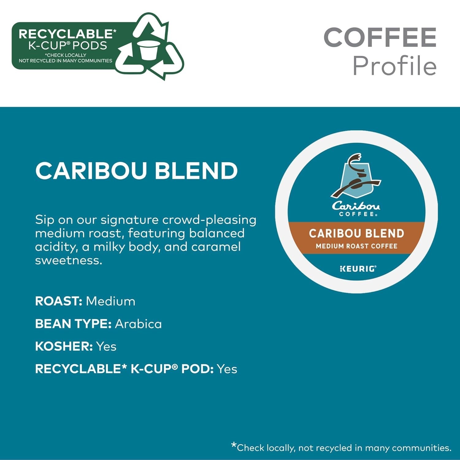 Caribou Blend Coffee K-Cup Pods, Medium Roast, 42 count – HOT & NEW!!!