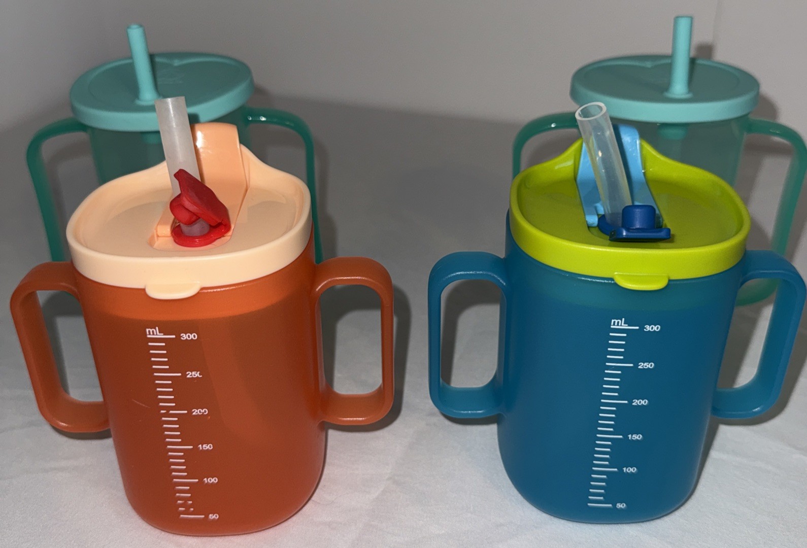 4Pcs Elderly Disability Cups Dysphagia for Adults Non Spill Tumbler – Sippy Cups