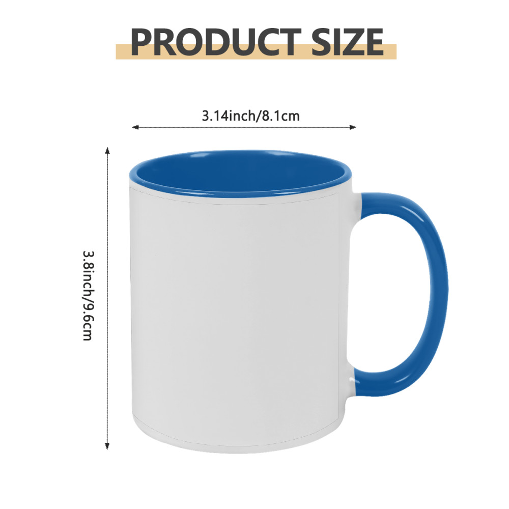 Customized Two Tone Coffee Mug Personalized Text Daily Work Identity Present