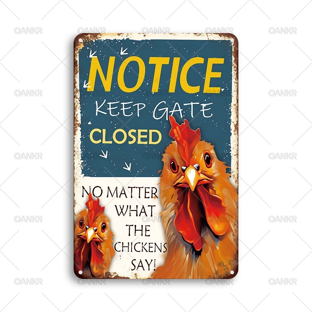 Funny Chicken Gift Tin “I’m Going to Let God Fix It” Christian Gift Chicken